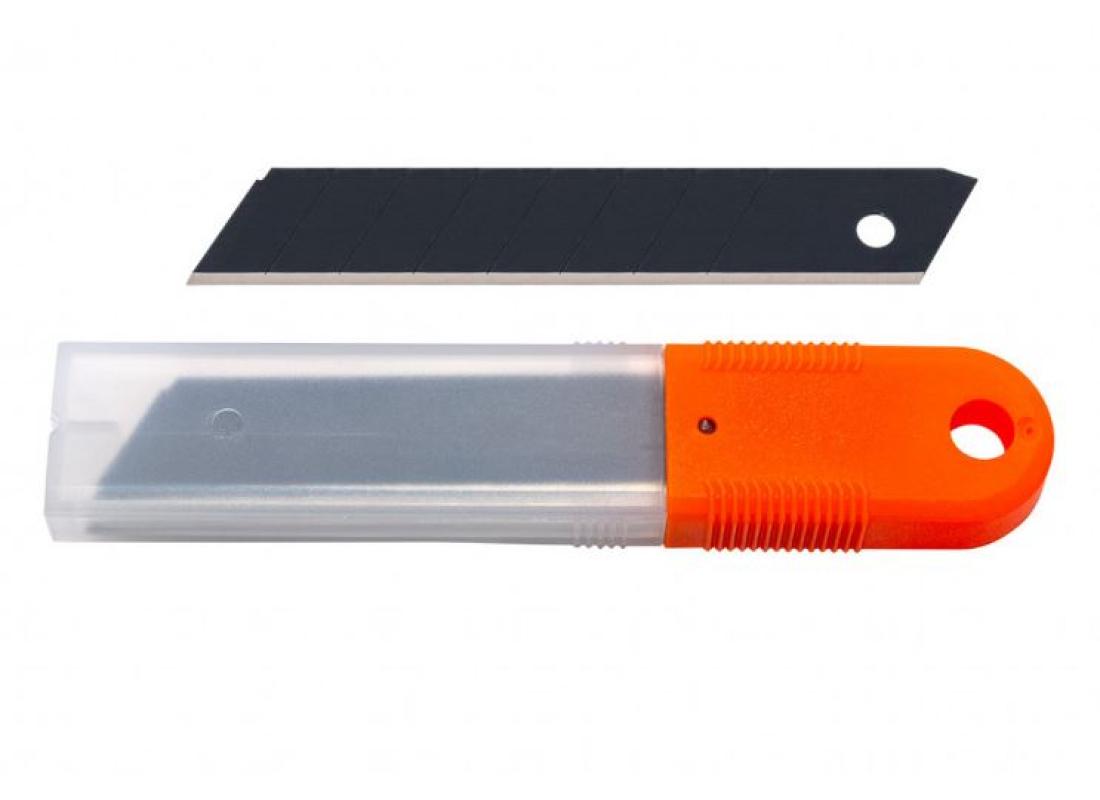 Profi+ Abbrechklinge 18 mm schwarzer Karbonstahl (10 Klingen im Köcher)