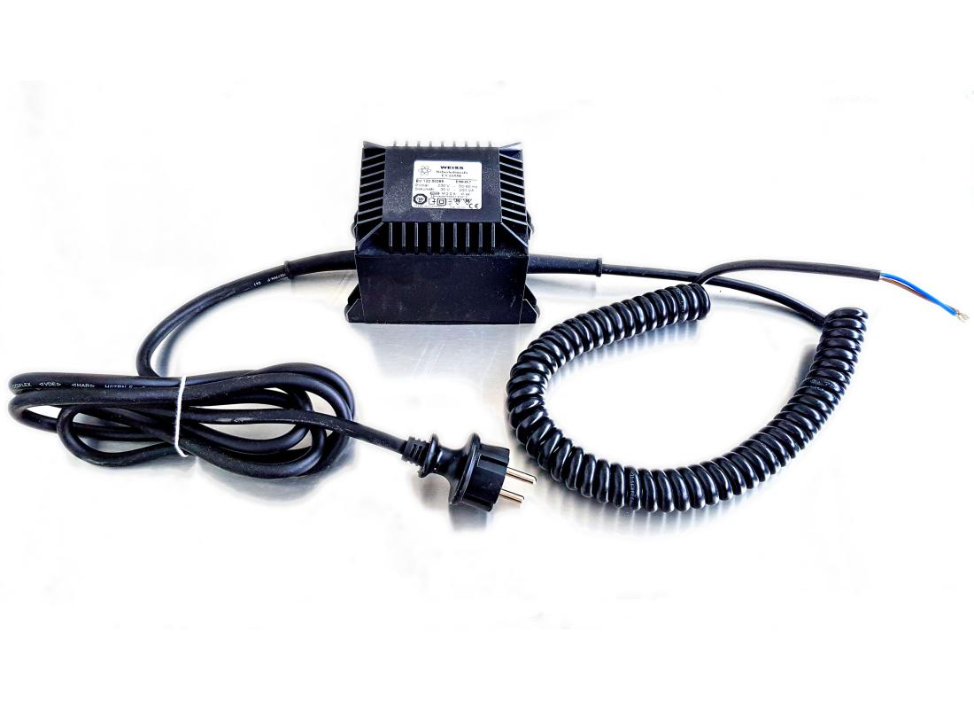 Sicherheitstransformator mit Spiralkabel 36 V / 200 VA