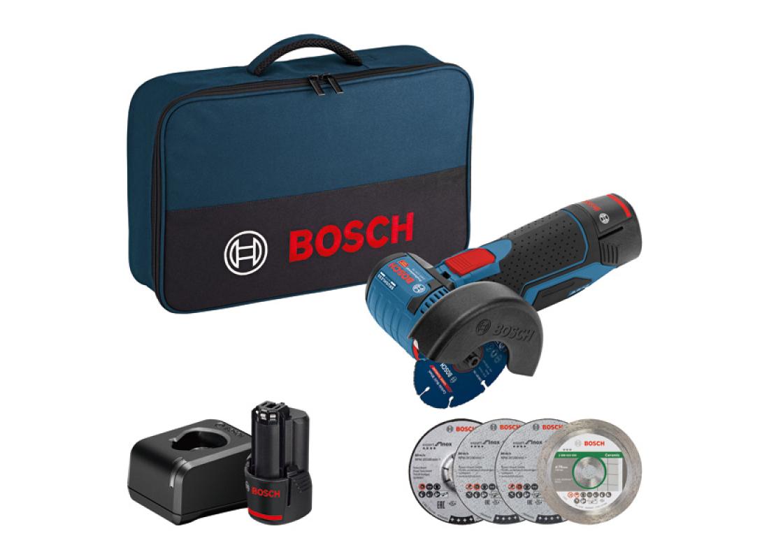 Akku-Winkelschleifer GWS 12V-76 mit Akku mit Lader mit Tasche