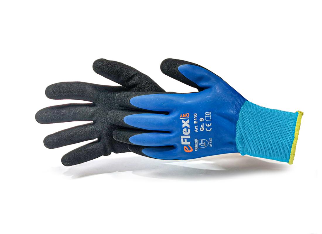 Montagehandschuh eFlex-Dry schwarz/blau